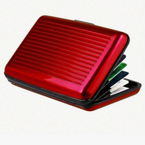 RFID Red Aluminum Card Wallet NWT - Picture 2 of 4